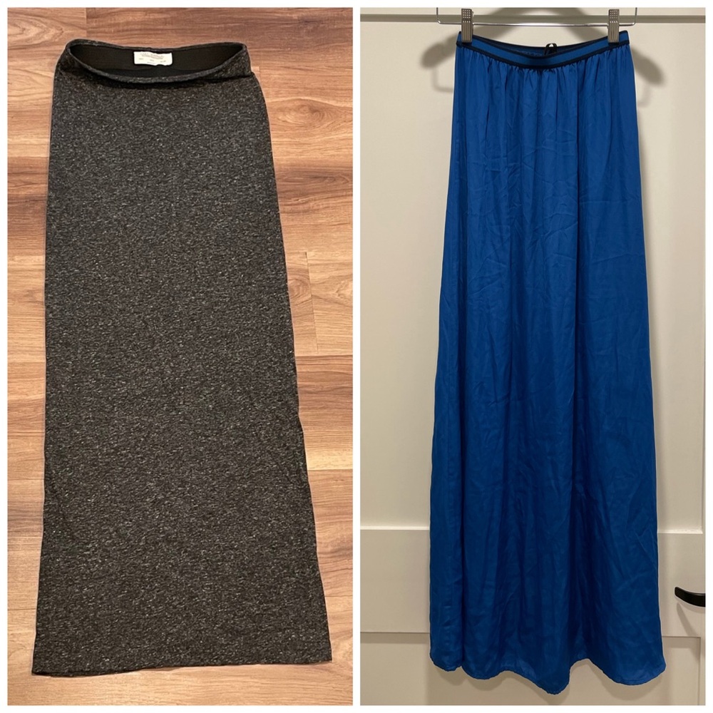 Zara Skirt Bundle (2). Grey is size Small and Blue is size Xtra Small.